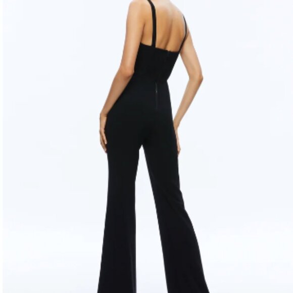 Alice and Olivia Nova Jumpsuit - Black, Women's Size 10 - Picture 3 of 10